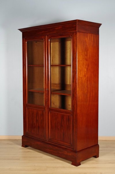 Louis-Philippe-Bücherregal aus Mahagoni, um 1840