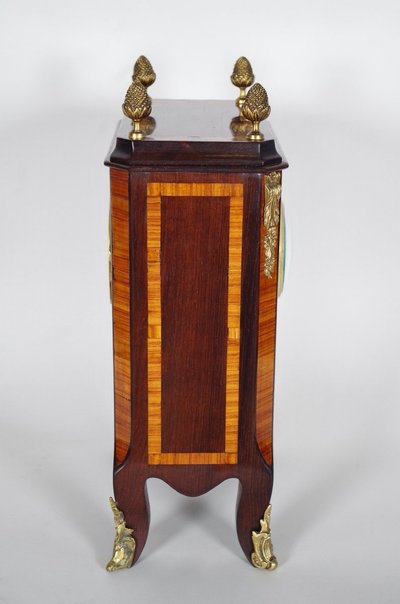 Pendule Transition en acajou marqueté et bronze doré – vers 1880