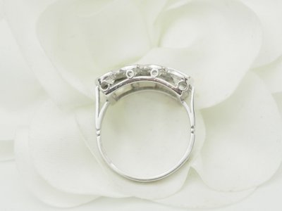 Anello Art Déco in platino con diamanti da 2 carati
