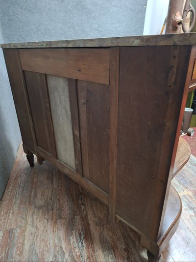 Credenza Art Déco in noce e marmo breccia – Circa 1930