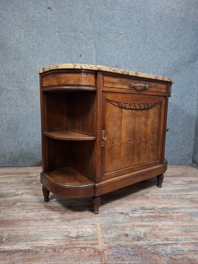 Credenza Art Déco in noce e marmo breccia – Circa 1930