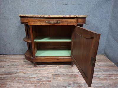 Credenza Art Déco in noce e marmo breccia – Circa 1930