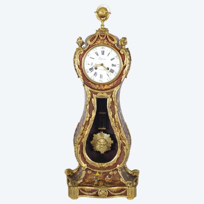 Régulateur japonisant en laque aventurine signé Dutertre à Paris, vers 1880