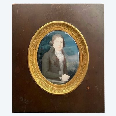 Domenico Bossi – Miniature of a gentleman dated 1792