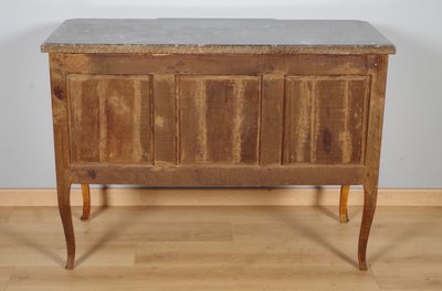 Commode maçonnique Transition en marqueterie de noyer, vers 1950