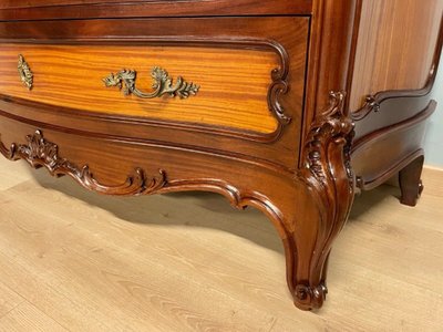Commode buffet de style Louis XV en acajou et citronnier, vers 1900