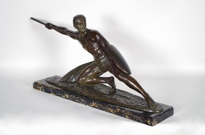 Demetre Chiparus, Le Lanceur de javelot en bronze, vers 1930