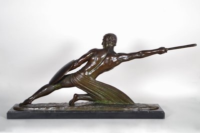 Demetre Chiparus, Le Lanceur de javelot en bronze, vers 1930