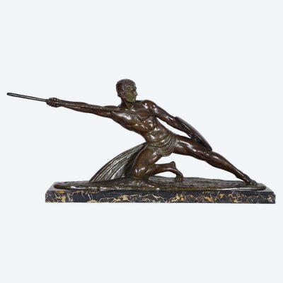 Demetre Chiparus, Le Lanceur de javelot en bronze, vers 1930