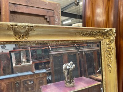 Louis-Philippe mirror in gilded wood with mercury-coated tin, circa 1840