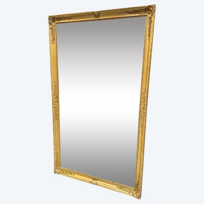 Miroir Louis-Philippe en bois doré, tain au mercure, vers 1840