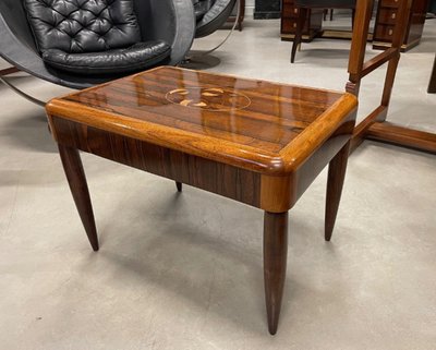 Table basse Art déco en palissandre marqueté, vers 1930