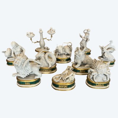 SCULTURE ZODIACALI IN PORCELLANA – MANGANI, ITALIA, CIRCA 1970