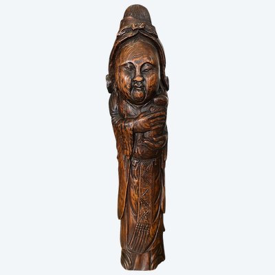 IMPORTANTE SCULTURA KANNON - LEGNO - PERIODO MEIJI - GIAPPONE - XIX SECOLO