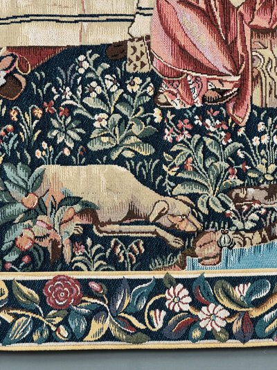 Arazzo jacquard "Il Picnic", di fabbricazione francese, XX secolo