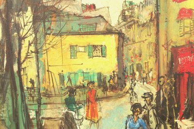 Jacques Van den Bussche (1925-2001) – Streets of Paris, oil on panel