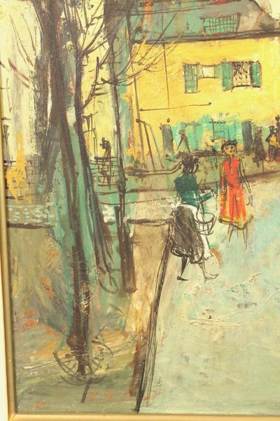 Jacques Van den Bussche (1925-2001) – Streets of Paris, oil on panel