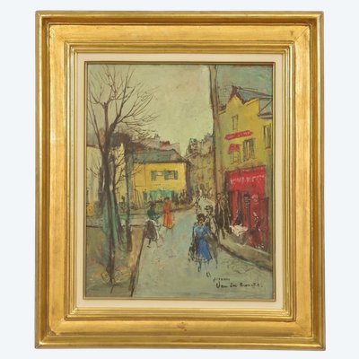 Jacques Van den Bussche (1925-2001) – Streets of Paris, oil on panel