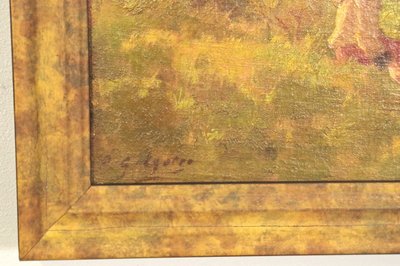 Paul Grégoire – Flussufer, Öl auf Leinwand