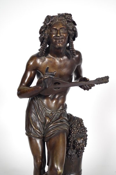Francisque Joseph Duret (1804-1865) L'Improvisateur, bronze signé