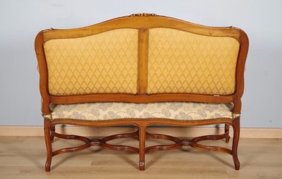 Louis XV style carved walnut sofa, circa 1900