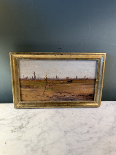 Plowing, a lively 19th-century landscape