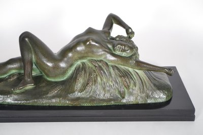 Henri André Brochard (1875-1960) Nu aux épis de blé, bronze Art déco