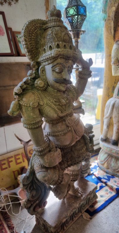 Sculpture XIX Indienne Garuruda grande dimmension