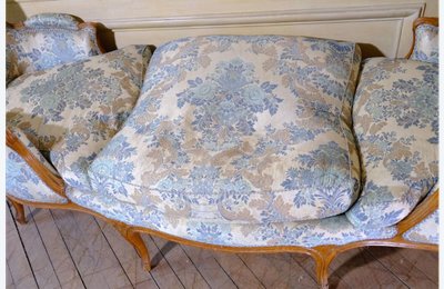 duchesse en bateau ou chaise longue en noyer époque Louis XV