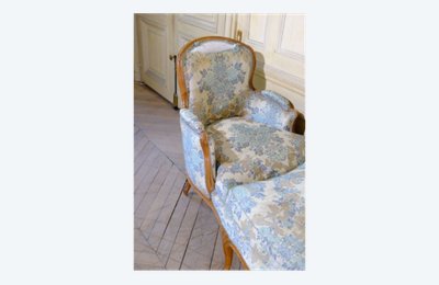 duchesse en bateau ou chaise longue en noyer époque Louis XV