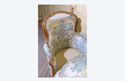 duchesse en bateau ou chaise longue en noyer époque Louis XV