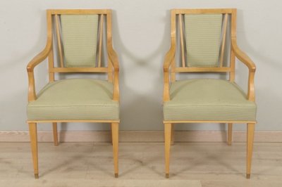 Paire de fauteuils Art Déco en sycomore, dans le goût de Jean Desnos