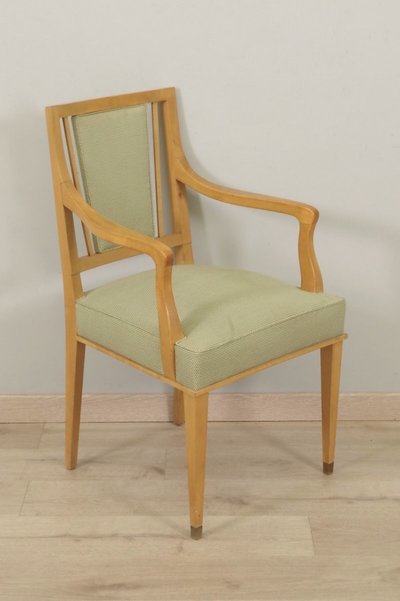 Paire de fauteuils Art Déco en sycomore, dans le goût de Jean Desnos