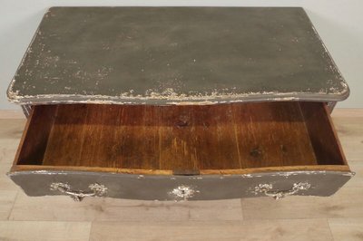 Commode Louis XIV relaquée grise – vers 1710