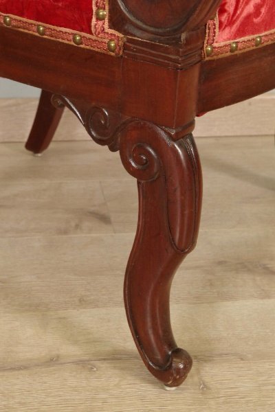 Suite de quatre fauteuils Restauration en acajou – vers 1815