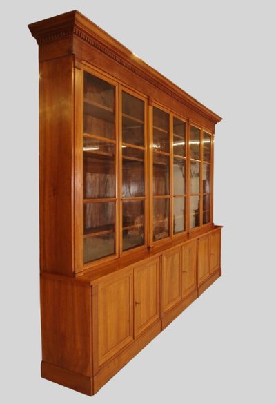 Grande libreria in noce in stile Impero con dodici ante - circa 1815