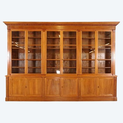 Grande libreria in noce in stile Impero con dodici ante - circa 1815