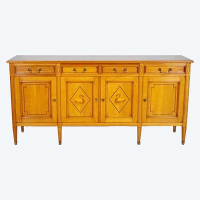 André Mailfert, Sideboard aus Kirschholz im Directoire-Stil, um 1950