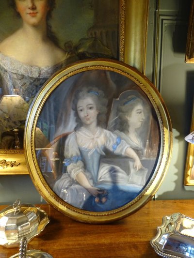 Portrait of Mademoiselle Duthé, 18th Century Pastel