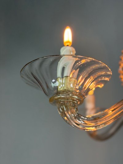 Venetian Murano glass chandelier, 5 light arms, circa 1920