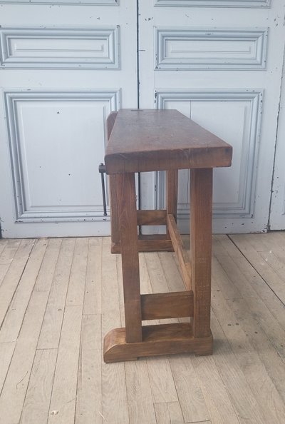 Small antique oak workbench