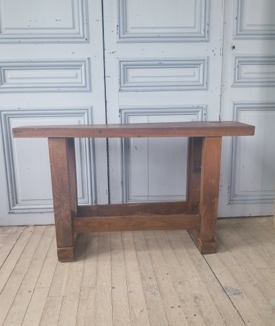 Small antique oak workbench