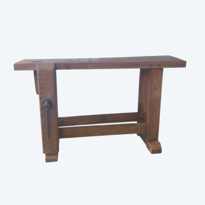Small antique oak workbench