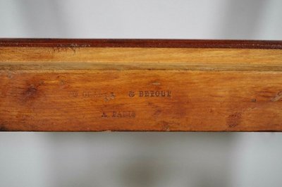 Pair of Louis-Philippe mahogany chairs stamped Veuve Grange and Bétout