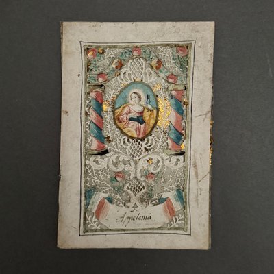18th-century hand-painted Canivet, Appolonia