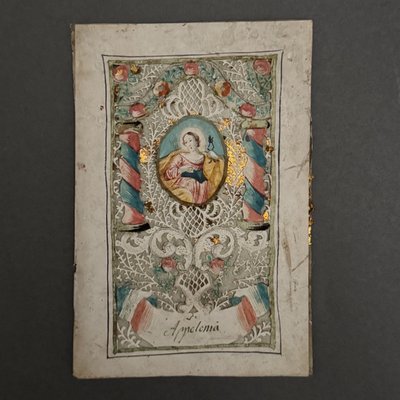 18th-century hand-painted Canivet, Appolonia