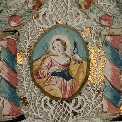 18th-century hand-painted Canivet, Appolonia
