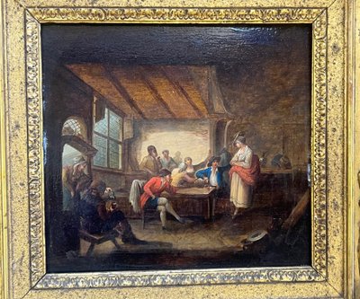 Painting, Dutch or Nordic School, late 18th century, Village Gathering, oil on panel