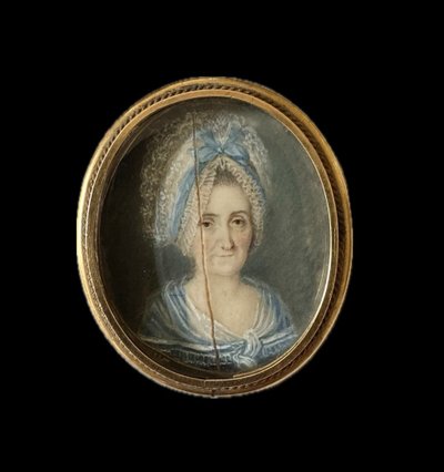 Miniature portrait "woman in a lace bonnet"