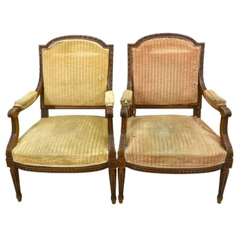 Poltrone E Poltrone In Stile Luigi XVI 4 Pezzi Fine XIX In Noce